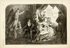 De vrouw van de periode - Laat geen kleine kinderen tot mij komen, 1869 (houtsnede)
